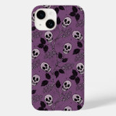 Purple Floral Gothic Skull Case-Mate iPhone Case (Achterkant)