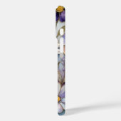 Purple Floral iPhone Case Pastel Flower Pattern (Achterkant / Links)