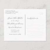 Purple Floral Lace Rustic Wedding Save The Date Aankondigingskaart (Achterkant)