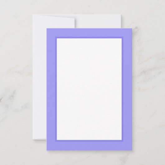 Purple Floral Motif Flat Thank You Card Bedankkaart (Voorkant)