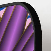 Purple Floral Pattern Modern Abstract Flower Desig Pickleball Paddle (Links Detail)