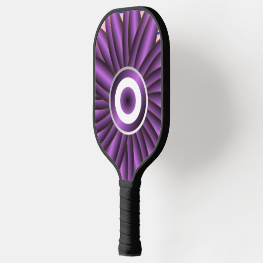 Purple Floral Pattern Modern Abstract Flower Desig Pickleball Paddle (Links)