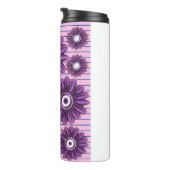Purple Floral Pattern Modern Abstract Flower Desig Thermosbeker (Geroteerd rechts)