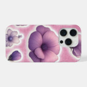Purple Floral Phone Case iPhone Hoesje (Achterkant horizontaal)