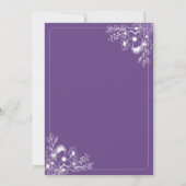 Purple Floral Photo Save The Date (Achterkant)