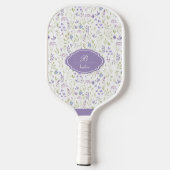 Purple Floral Pickleball Paddle (Achterkant)