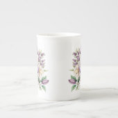 Purple Floral  Porselein Kop (Voorkant)