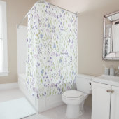 Purple Floral Shower Curtain Douchegordijn (In situ)