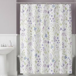 Purple Floral Shower Curtain Douchegordijn