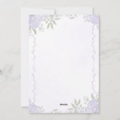 Purple Floral Strength & Calm Affirmation Feestdagenkaart (Achterkant)