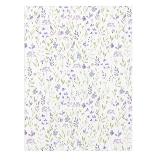 Purple Floral Tablecloth Tafelkleed (Voorkant)