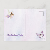 Purple Floral Thank You Fairy Much Briefkaart (Achterkant)
