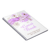 Purple Floral Twist Bridal Shower Notitieboek (Rechterzijde)