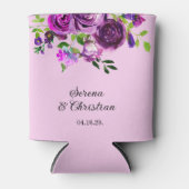 Purple Floral Wedding Blikjeskoeler (Voorkant)