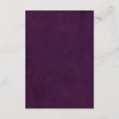 Purple Floral Wedding Details QR code Informatiekaartje (Achterkant)