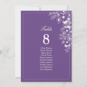 Purple Floral Wedding Seating Chart (Voorkant)