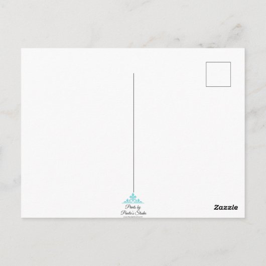 Purple Flower- Blank Briefkaart (Achterkant)