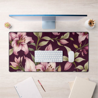 Purple Flower Desk Mat