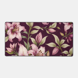 Purple Flower Desk Mat