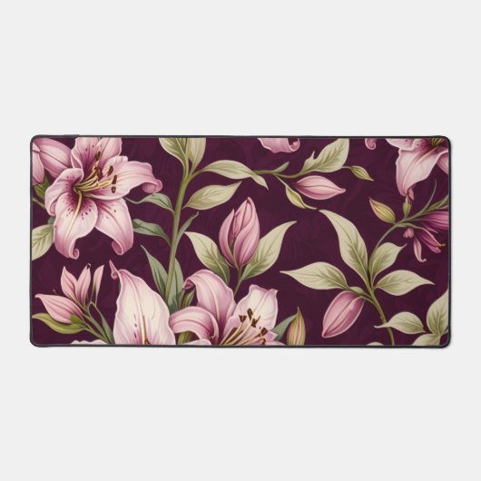 Purple Flower Desk Mat (Voorkant)