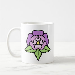 Purple Flower Mug Koffiemok