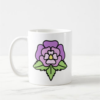 Purple Flower Mug Koffiemok