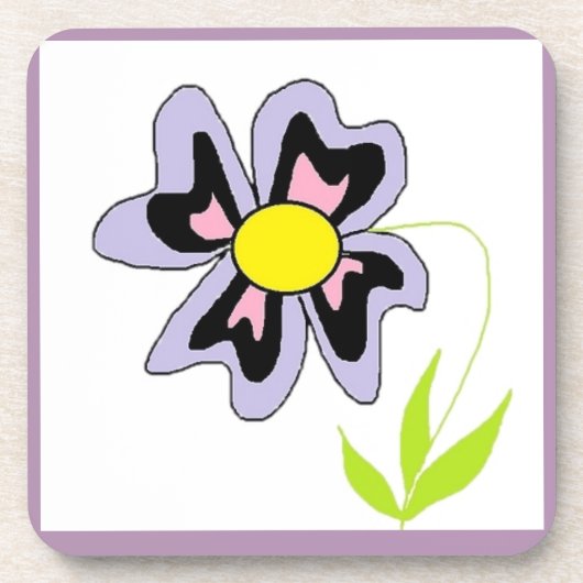 PURPLE FLOWER ONDERZETTER (Voorkant)