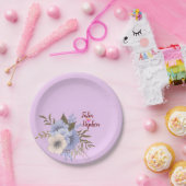 Purple flower papieren bordje (Feest)