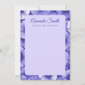 Purple flower pattern border elegant script name notitiekaartje (Voorkant)