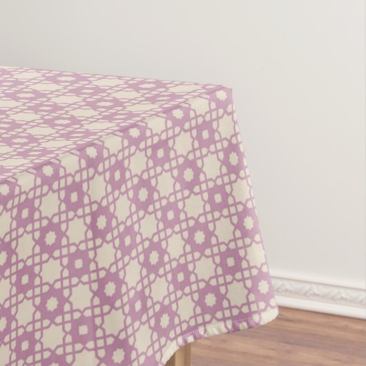 Purple Flower Plaid Pattern Tablecloth Tafelkleed (Voorbeeld)