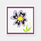 PURPLE FLOWER SERVETTEN (Voorkant)