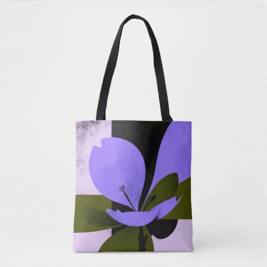 Purple Flower Tote Bag – Modern Abstract Floral De (Voorkant)