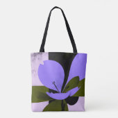 Purple Flower Tote Bag – Modern Abstract Floral De (Achterkant)