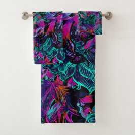 Purple Flowers - Abstracte kunstdameshanddoeken Bad Handdoek