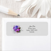 Purple Flowers Adresetiketten – gepersonaliseerd Etiket (Insitu)