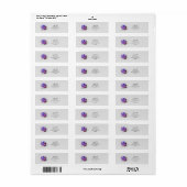 Purple Flowers Adresetiketten – gepersonaliseerd Etiket (Full Sheet)