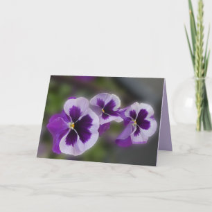 Purple Flowers All Occasion Blank Greeting Kaart