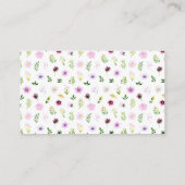 Purple Flowers and Foliage Birthday A Note On Gift Informatiekaartje (Achterkant)