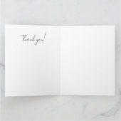 Purple flowers and light blue stripes bedankkaart (Binnen)