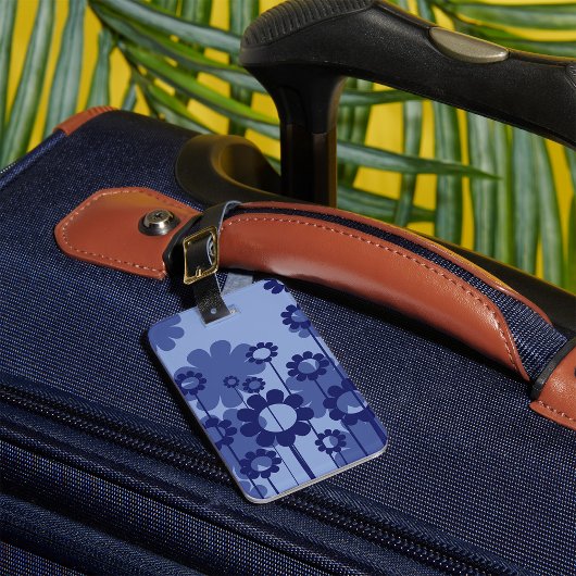 Purple Flowers Bagagelabel