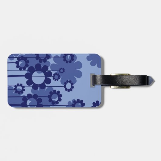 Purple Flowers Bagagelabel (Achterkant horizontaal)