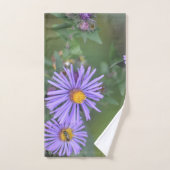Purple Flowers Bath Towel Set Bad Handdoek (Handdoek)