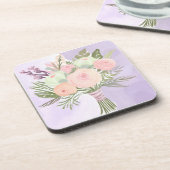 Purple Flowers Bier Onderzetter (Linkerzijde)