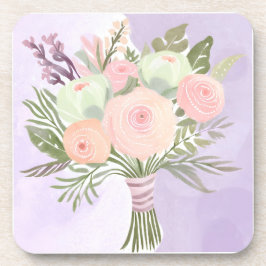 Purple Flowers Bier Onderzetter