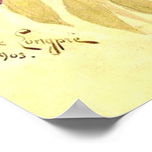 Purple Flowers & bijen Paul de Longpre Poster (Hoek)