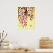 Purple Flowers & bijen Paul de Longpre Poster (Keuken)