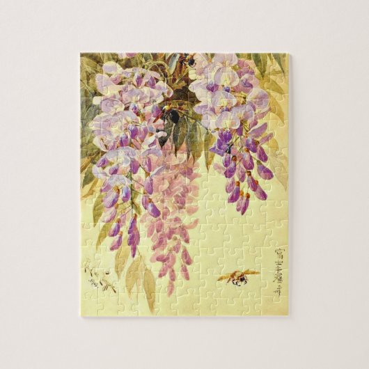 Purple Flowers & bijen Paul de Longpre Puzzle Legpuzzel (Verticaal)