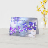 Purple Flowers Birthday-kaart Kaart (Gele Bloem)