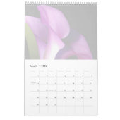 Purple Flowers Block Notes Kalender (Mar 2026)
