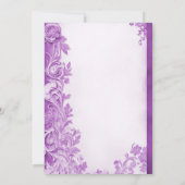 Purple Flowers Bloeiende Verloving Uitnodiging (Achterkant)